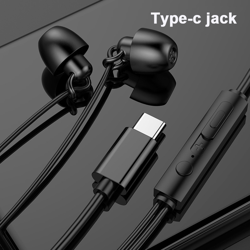 Earphone Sport Hook - New Type-C Wired Sleep Headphones In-Ear