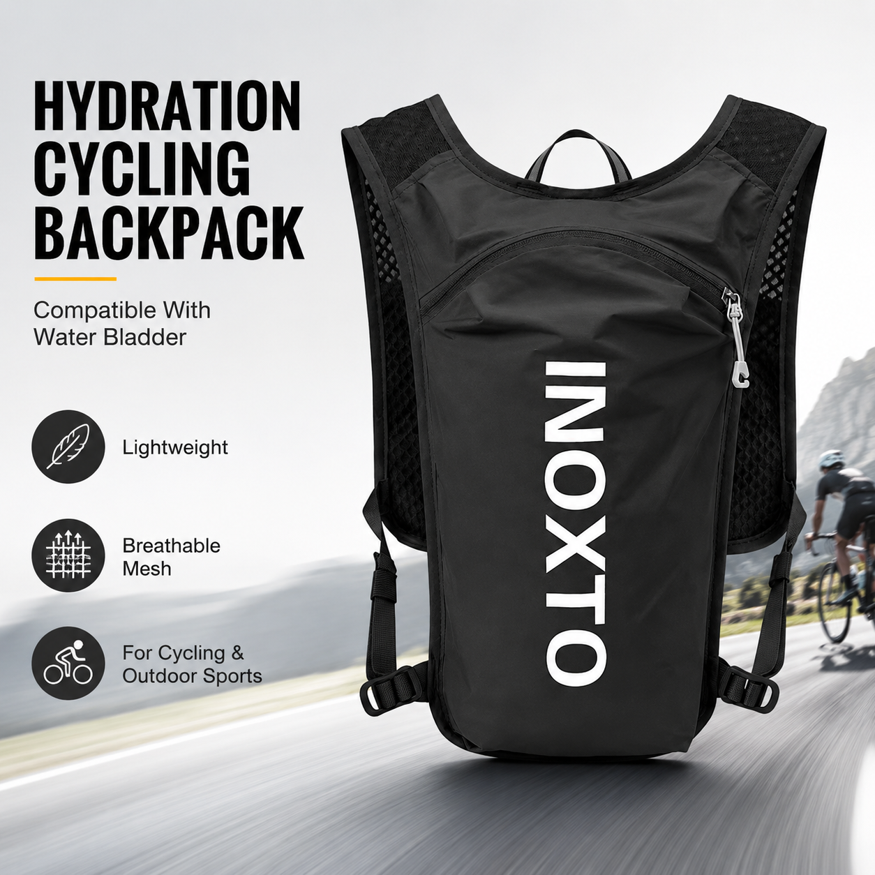 Running Gear Vest - 5L Breathable Hydration Vest, Lightweight Running