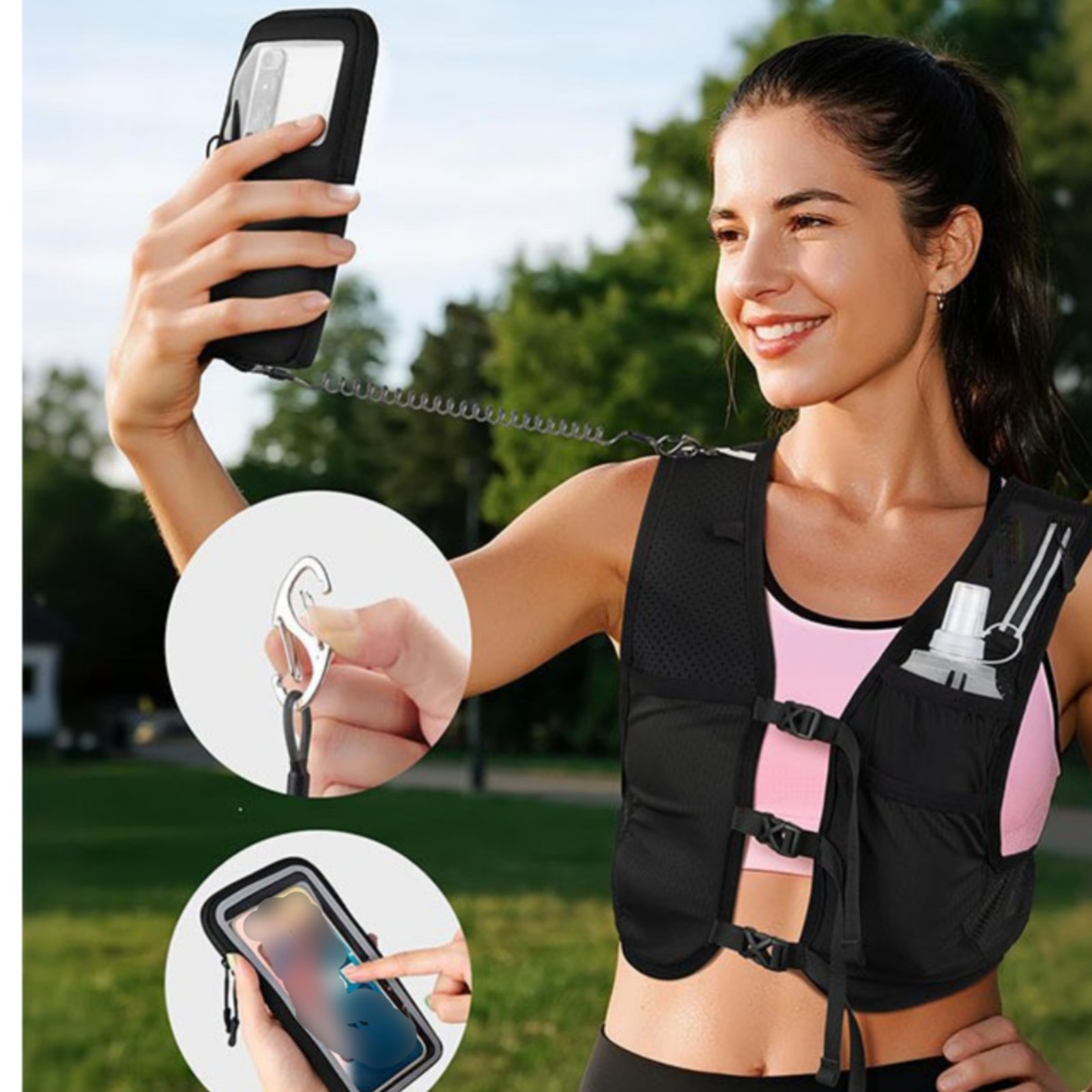 Running Gear Track - Track Running Backpack Vest Lightweight Water-Carrying