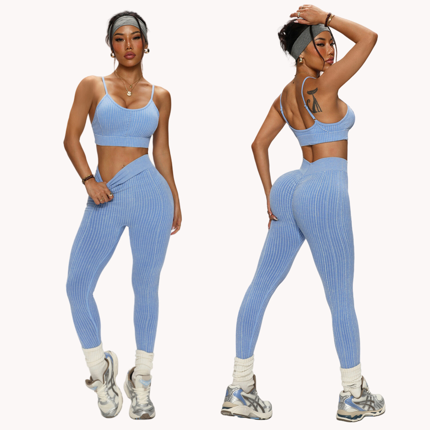 Running Gear Vest - Women's Seamless Yoga Pants Set Sand