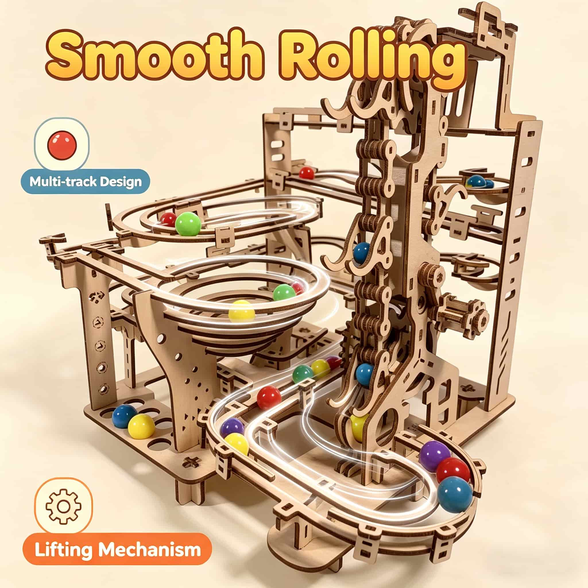Mechanical Marble Run 3D Woode – обзор и цена Running Gear Track