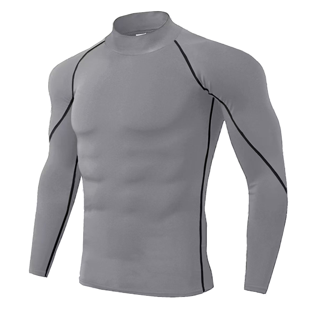 3 Colors Men High Neck Long Sl – обзор и цена Running Gear Winter