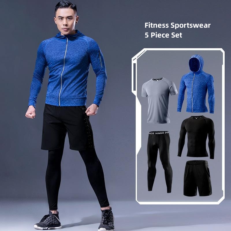 5-Piece Men's Fitness Clothes  – обзор и цена Running Gear Gym