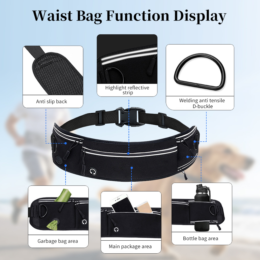 Foldable Reflective Dog Leash  – обзор и цена Running Gear Holder